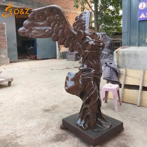 Bronze Louvre Nike Winged Victory Statue of Greek Samothrace DZN401-3