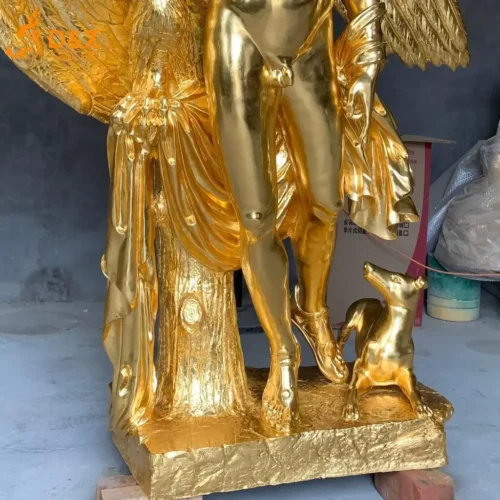 Large Greek Brass Ganymede And the Eagle Sculpture DZN400-3