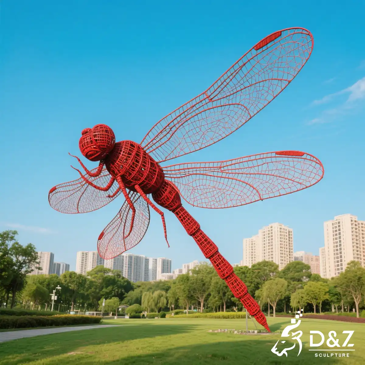 16 Stunning Large Metal Dragonfly Sculptures for Outdoor Gardens: 2026 Trending Designs by D&Z Art Sculpture-7