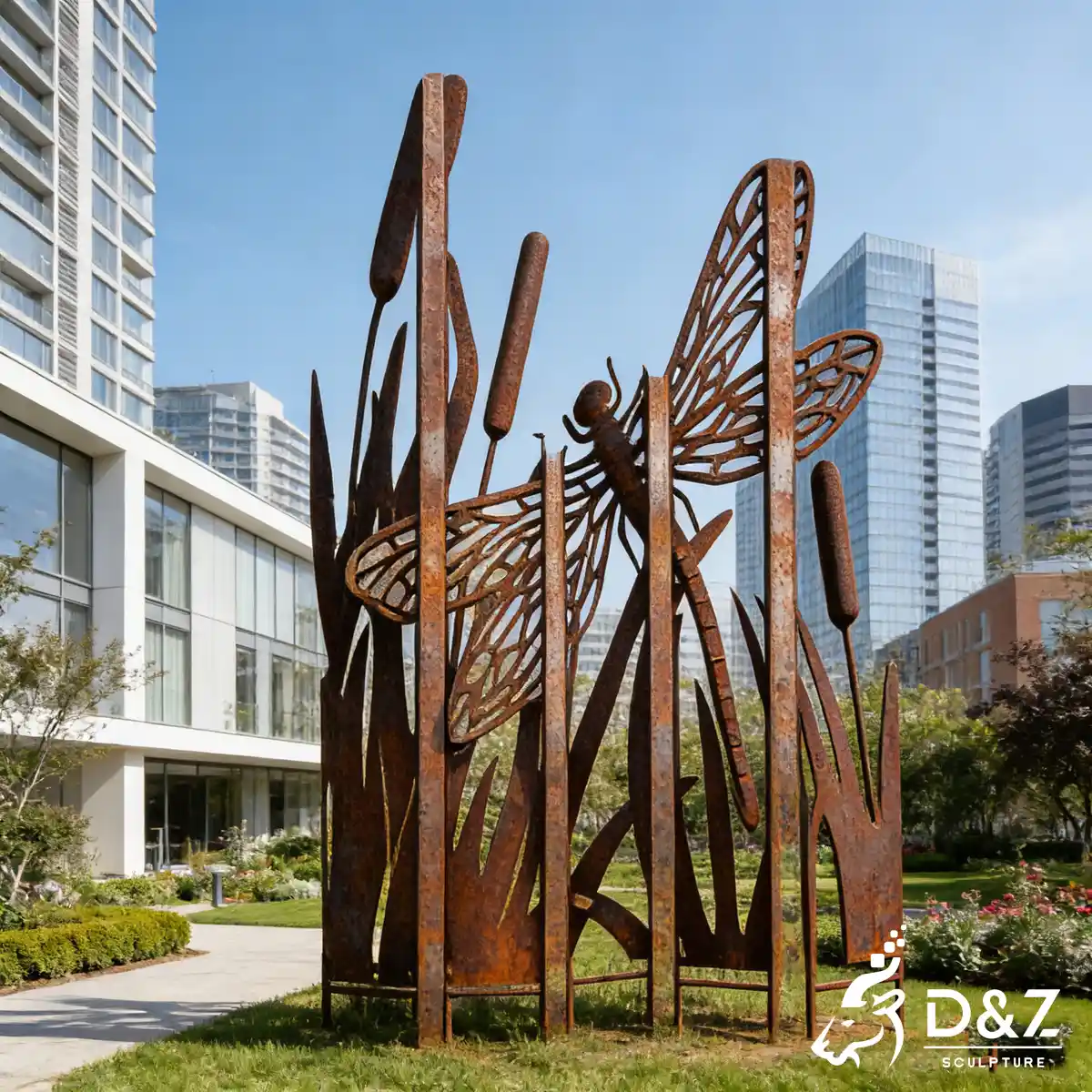 16 Stunning Large Metal Dragonfly Sculptures for Outdoor Gardens: 2026 Trending Designs by D&Z Art Sculpture-11
