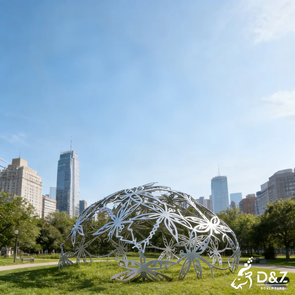 Modern Large Metal Sphere Dragonfly Garden Sculpture DZN473-9 Modern Large Metal Sphere Dragonfly Garden Sculpture DZN473-9