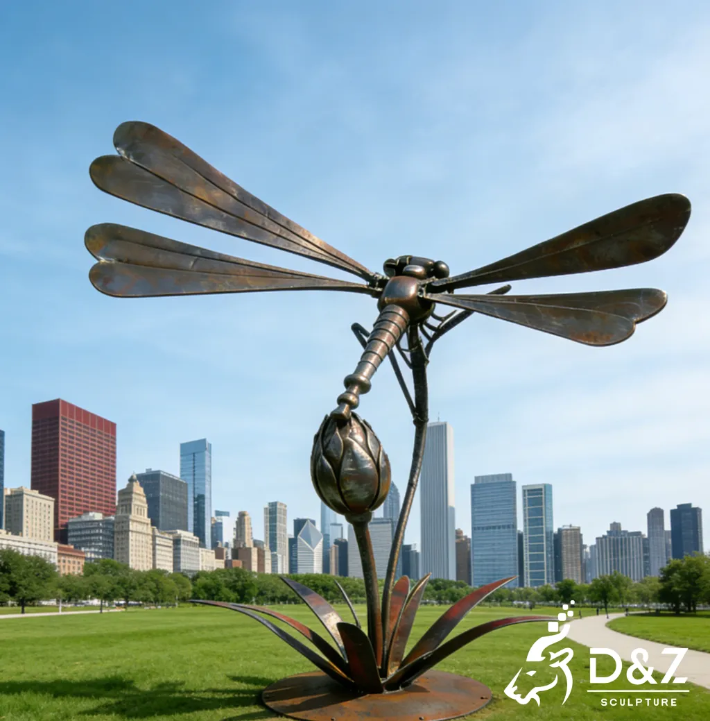 Outdoor Corten Steel Dragonfly Sculpture Art for Sale DZN472-5 Outdoor Corten Steel Dragonfly Sculpture Art for Sale DZN472-5