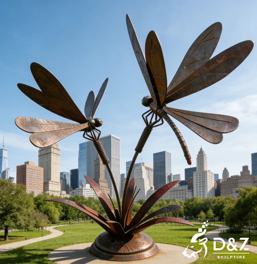 Outdoor Corten Steel Dragonfly Sculpture Art for Sale DZN472-7 Outdoor Corten Steel Dragonfly Sculpture Art for Sale DZN472-7