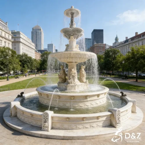 Large Outdoor Italian Marble Fountain for Estate Garden DZN499-4 Large Outdoor Italian Marble Fountain for Estate Garden DZN499-4