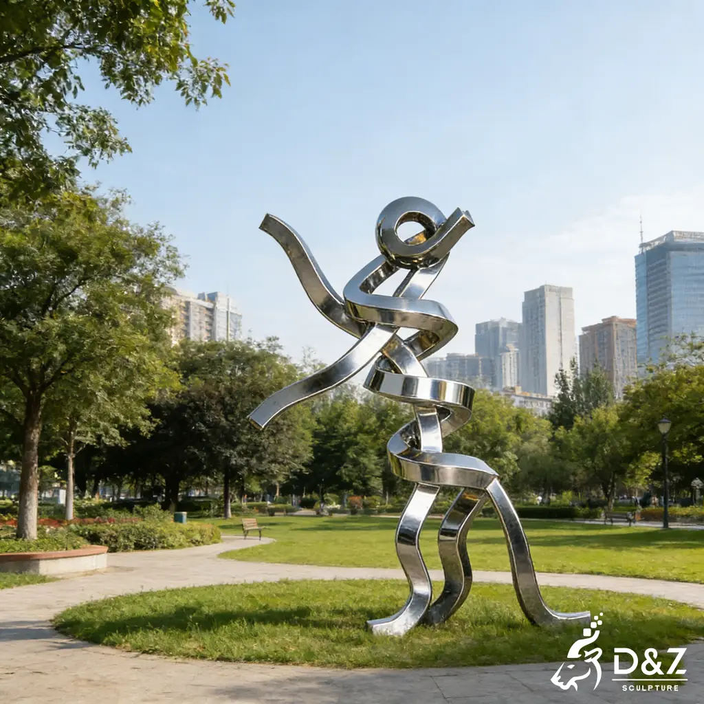 Large Mirror Metal Abstract Cat Sculpture for Garden DZN474-9 Large Mirror Metal Abstract Cat Sculpture for Garden DZN474-9