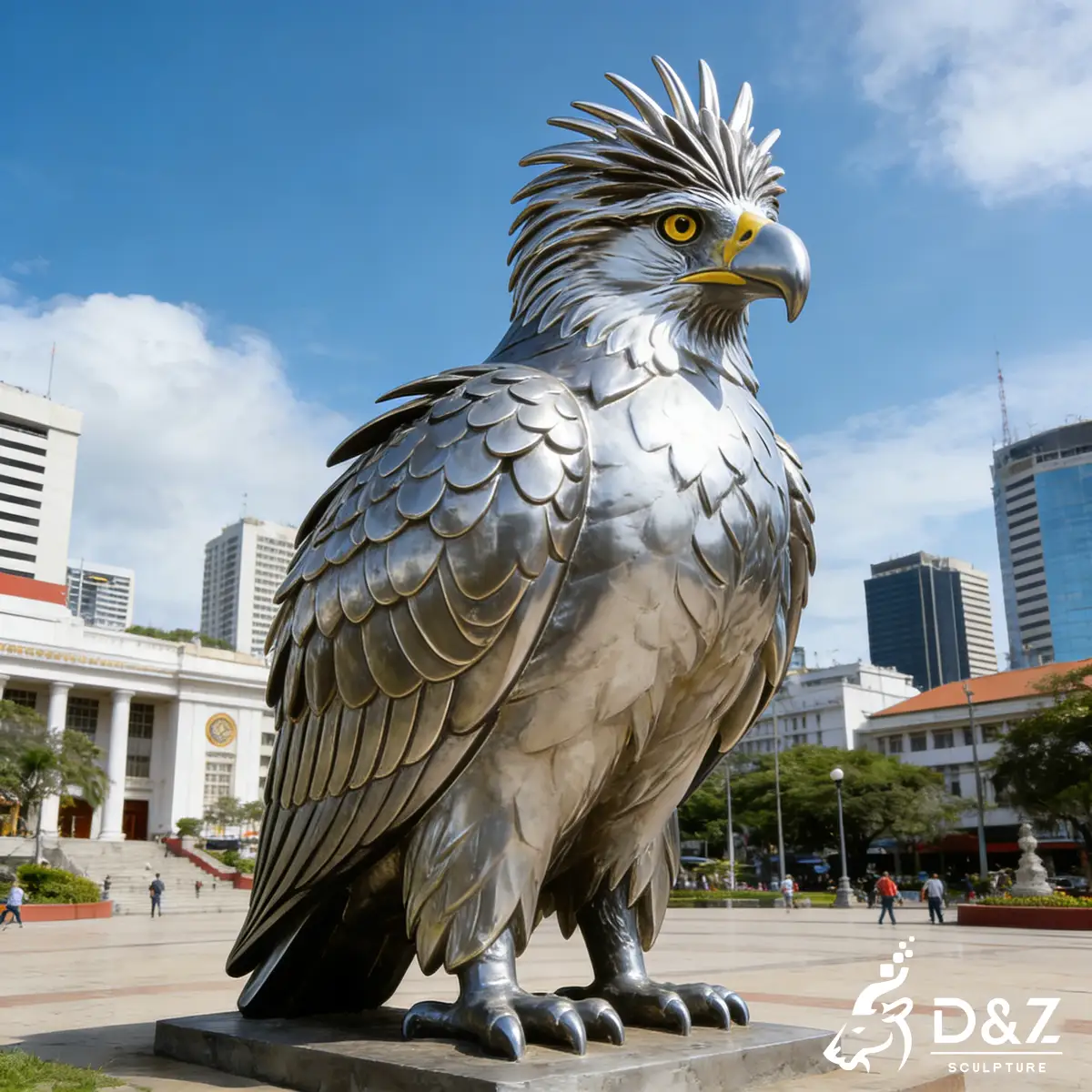 16 Large Flying Outdoor Eagle Sculptures of Power and Art-Philippine eagle sculpture 16 Large Flying Outdoor Eagle Sculptures of Power and Art-Philippine eagle sculpture