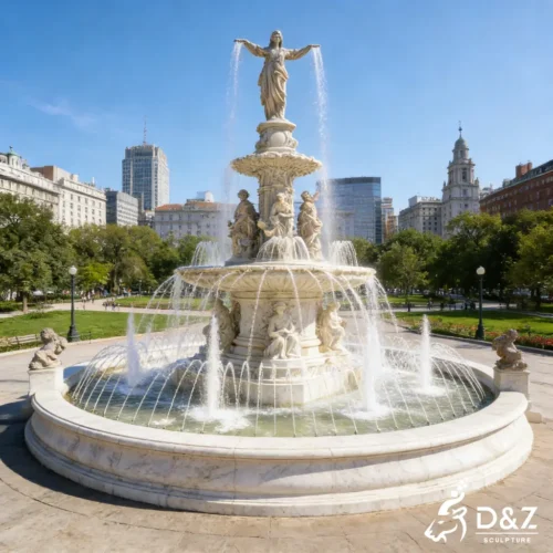 Large Outdoor Italian Marble Fountain for Estate Garden DZN499-3