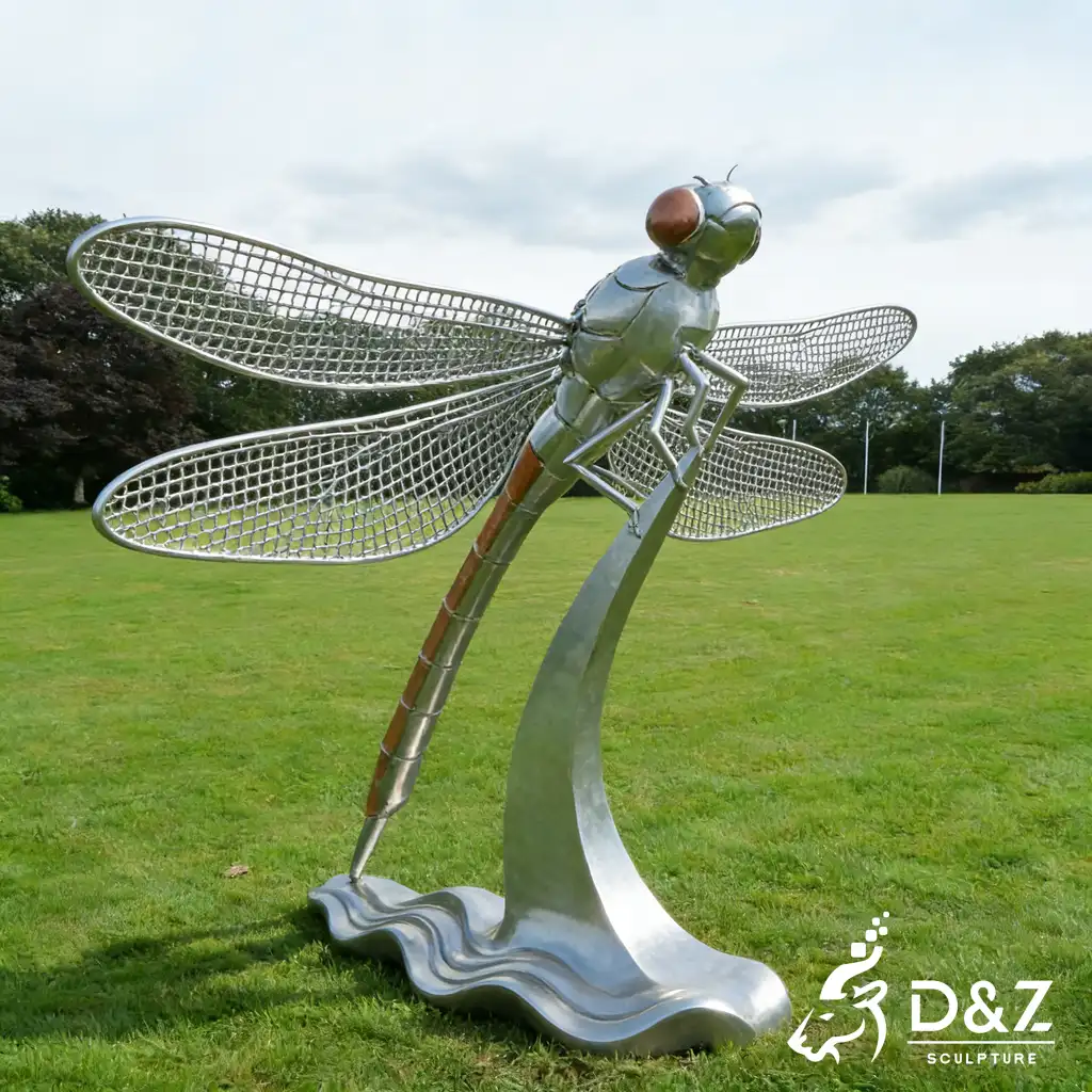 Giant Metal Dragonfly Sculpture - Outdoor Garden Art Decor DZN476-12