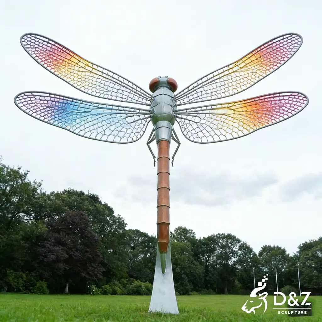 Giant Metal Dragonfly Sculpture - Outdoor Garden Art Decor DZN476-6