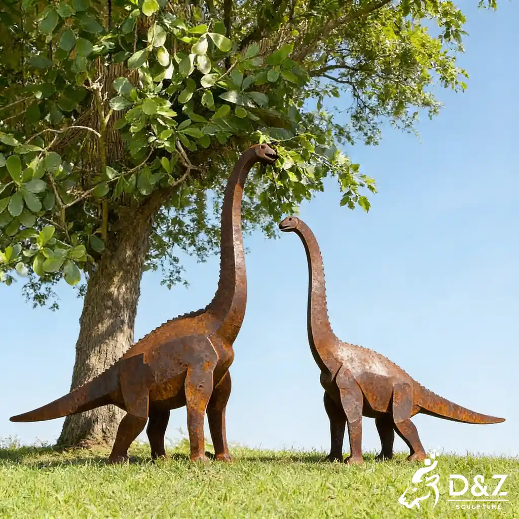 Large Steel Brontosaurus Sculpture Dinosaur Garden Art DZN506-3