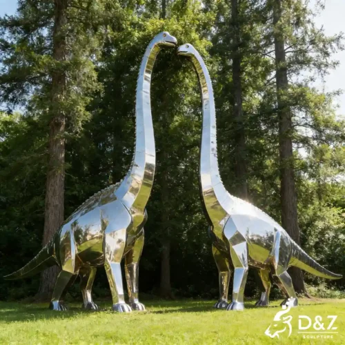 Large Steel Brontosaurus Sculpture Dinosaur Garden Art DZN506-2