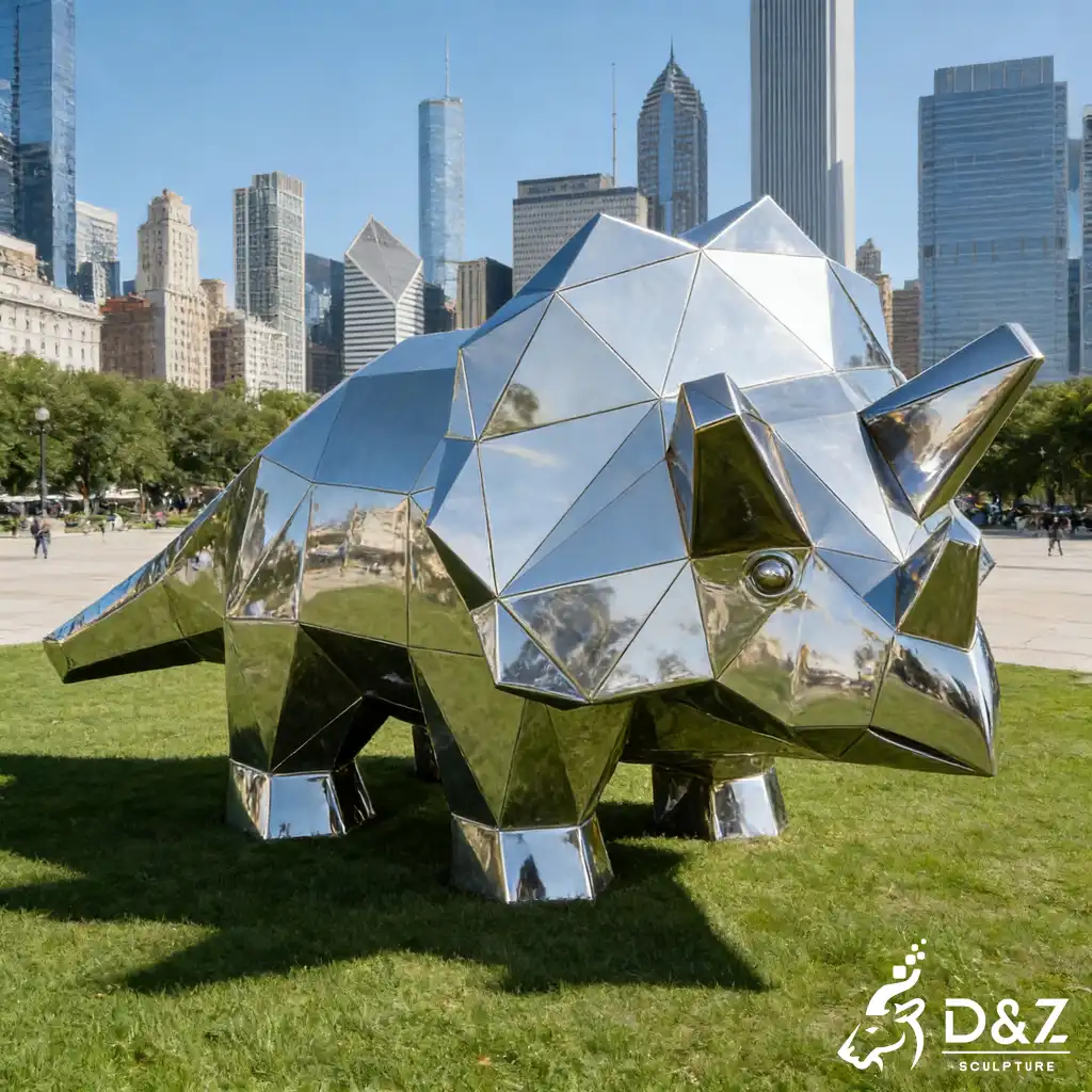 Custom Outdoor Giant Metal Dinosaur Triceratops Sculpture DZN507-4 Custom Outdoor Giant Metal Dinosaur Triceratops Sculpture DZN507-4