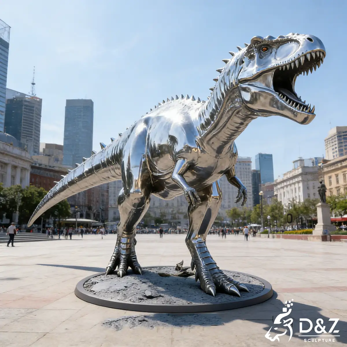16 Metal Dinosaur Sculptures: Transform Spaces with Prehistoric Art-giganotosaurus sculpture 16 Metal Dinosaur Sculptures: Transform Spaces with Prehistoric Art-giganotosaurus sculpture