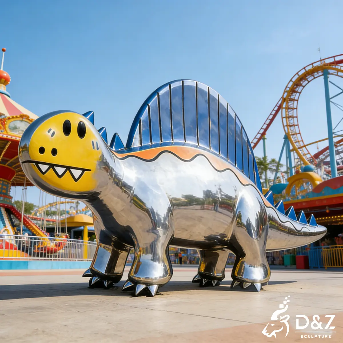 16 Metal Dinosaur Sculptures: Transform Spaces with Prehistoric Art-spinosaurus sculpture 16 Metal Dinosaur Sculptures: Transform Spaces with Prehistoric Art-spinosaurus sculpture