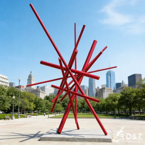 Large Standing Abstract Stick Sculpture Modern Metal Display DZN514-2 Large Standing Abstract Stick Sculpture Modern Metal Display DZN514-2