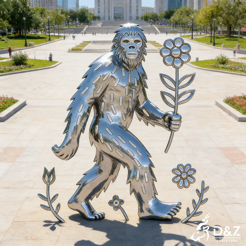 Giant Sasquatch & Bigfoot Metal Sculpture Outdoor Monster Art DZN505-5 Giant Sasquatch & Bigfoot Metal Sculpture Outdoor Monster Art DZN505-5