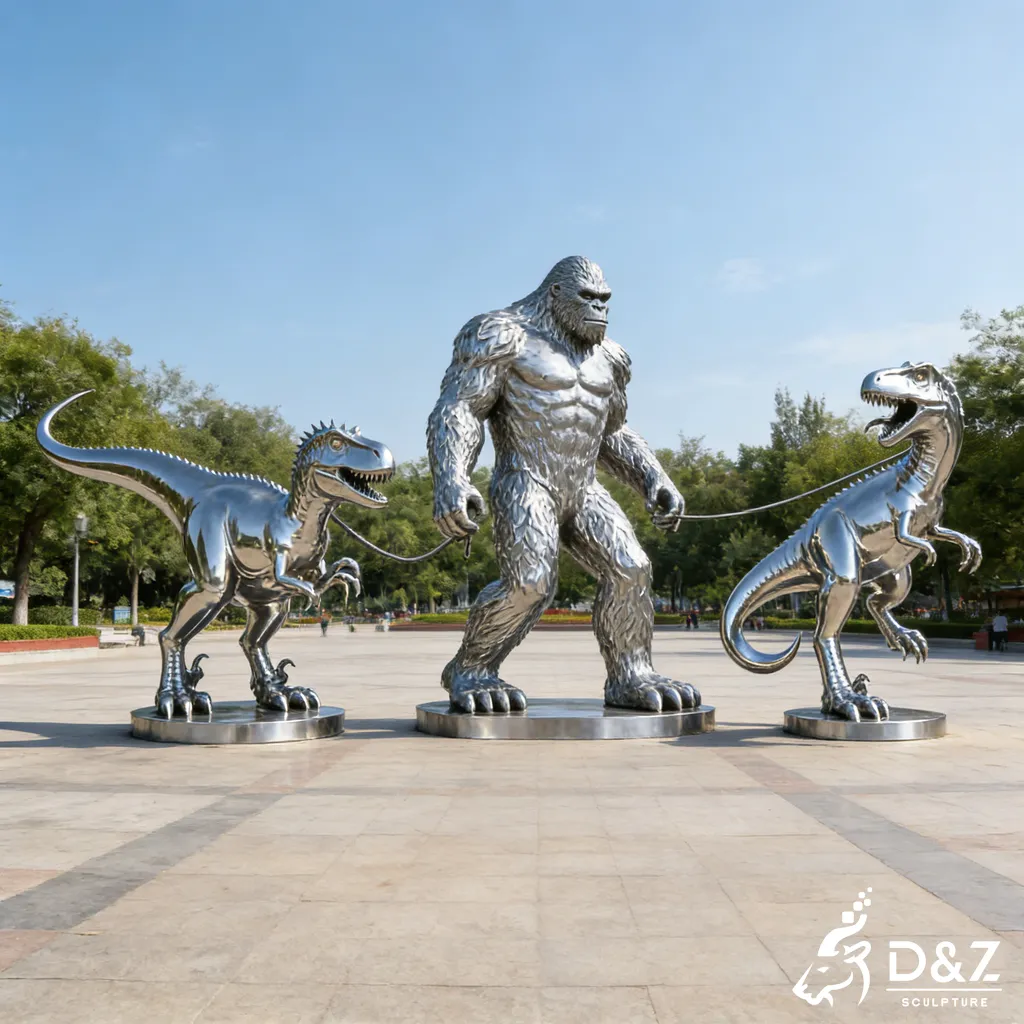 Giant Sasquatch & Bigfoot Metal Sculpture Outdoor Monster Art DZN505-6 Giant Sasquatch & Bigfoot Metal Sculpture Outdoor Monster Art DZN505-6