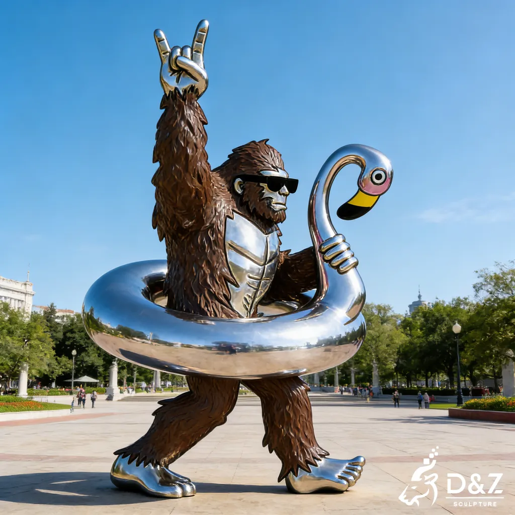 Giant Sasquatch & Bigfoot Metal Sculpture Outdoor Monster Art DZN505-2 Giant Sasquatch & Bigfoot Metal Sculpture Outdoor Monster Art DZN505-2