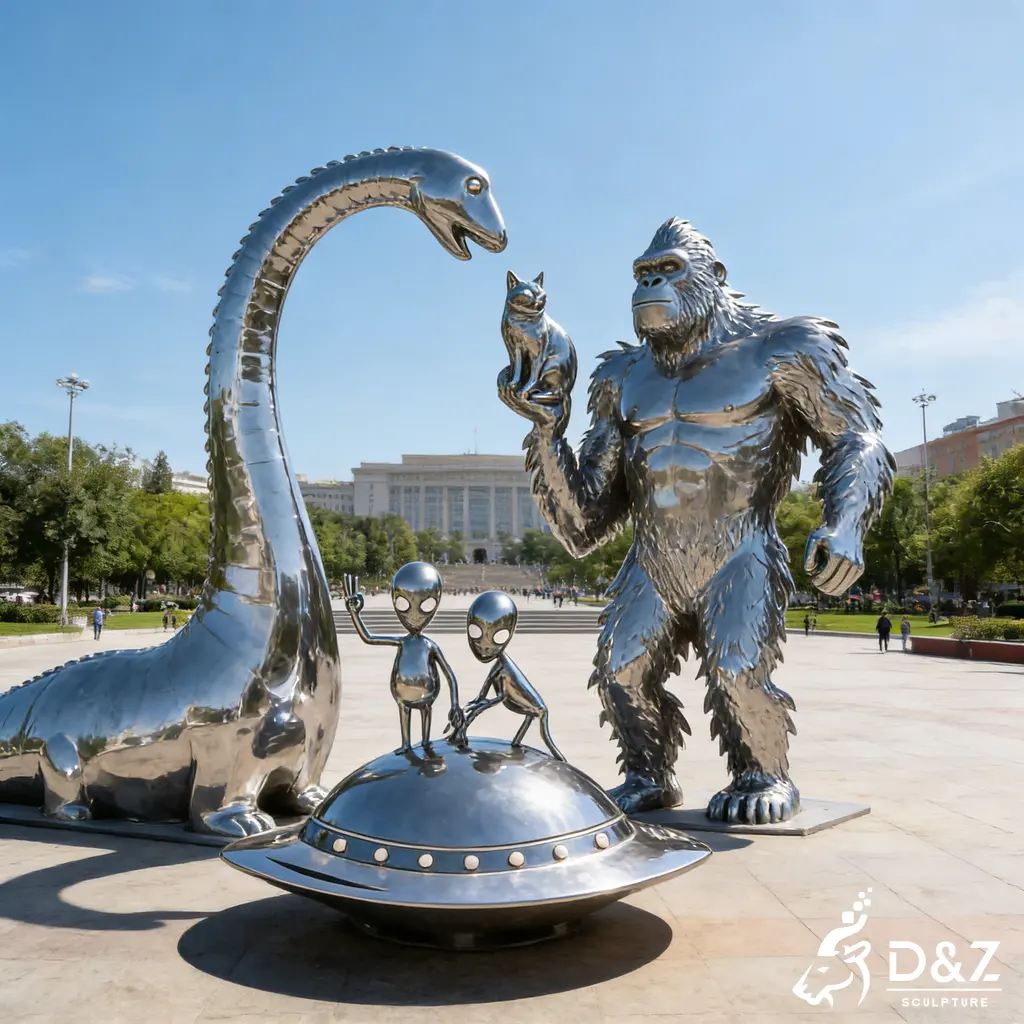 Giant Sasquatch & Bigfoot Metal Sculpture Outdoor Monster Art DZN505-3 Giant Sasquatch & Bigfoot Metal Sculpture Outdoor Monster Art DZN505-3