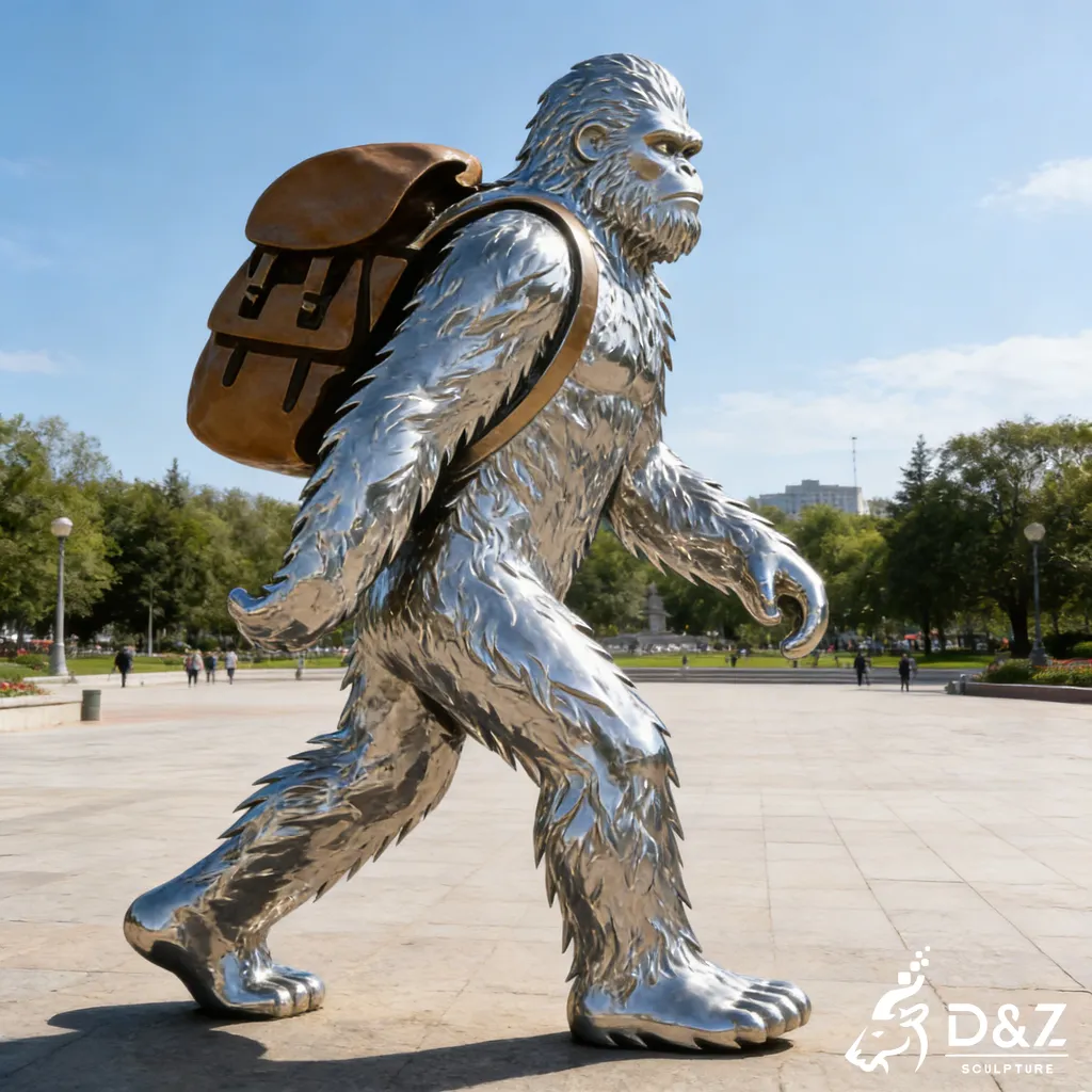 Giant Sasquatch & Bigfoot Metal Sculpture Outdoor Monster Art DZN505-4 Giant Sasquatch & Bigfoot Metal Sculpture Outdoor Monster Art DZN505-4
