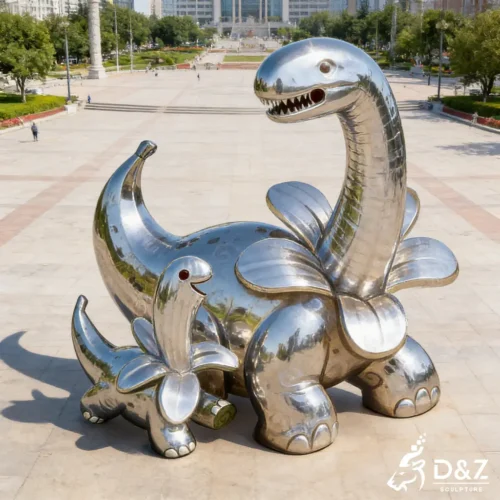 Large Metal Dinosaur Brachiosaurus Sculpture for Garden DZN503-4