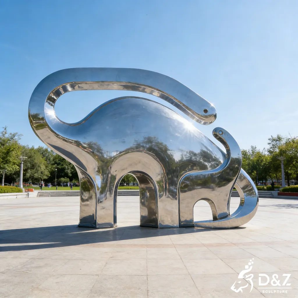Large Metal Dinosaur Brachiosaurus Sculpture for Garden DZN503-7 Large Metal Dinosaur Brachiosaurus Sculpture for Garden DZN503-7