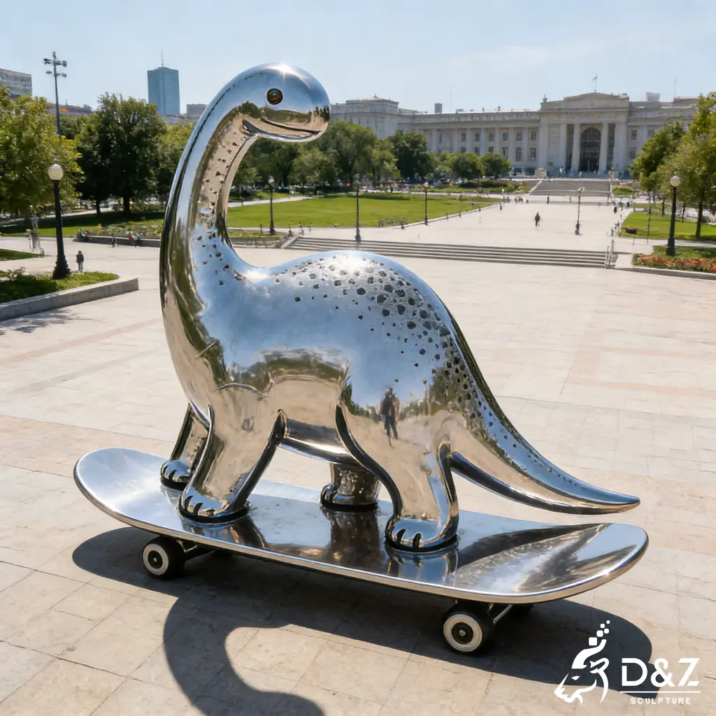 Large Metal Dinosaur Brachiosaurus Sculpture for Garden DZN503-10 Large Metal Dinosaur Brachiosaurus Sculpture for Garden DZN503-10