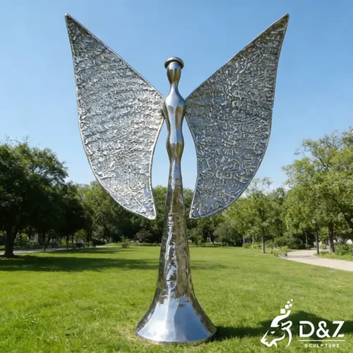 Large Metal Abstract Angel Sculpture Decor for Garden DZN517-4
