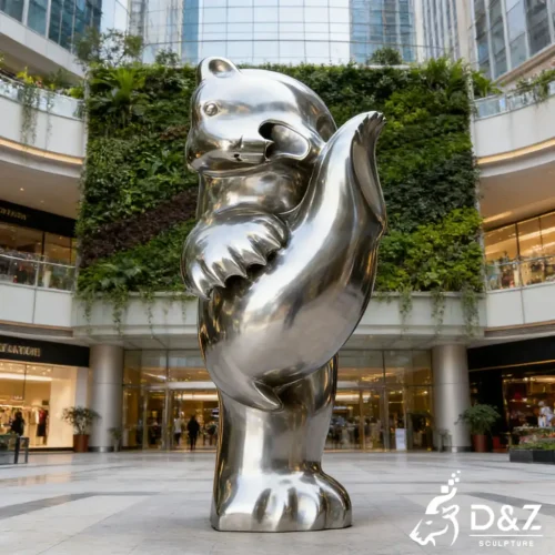 3D Abstract Bear Sculpture Art for Modern Outdoor Nature DZN518-3