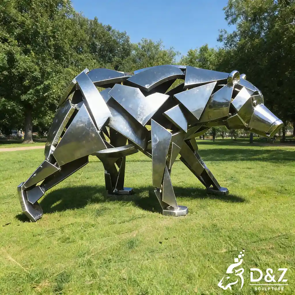 3D Abstract Bear Sculpture Art for Modern Outdoor Nature DZN518-4 3D Abstract Bear Sculpture Art for Modern Outdoor Nature DZN518-4