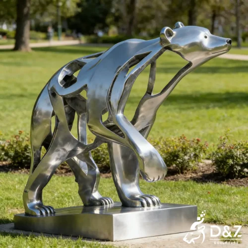3D Abstract Bear Sculpture Art for Modern Outdoor Nature DZN518-6