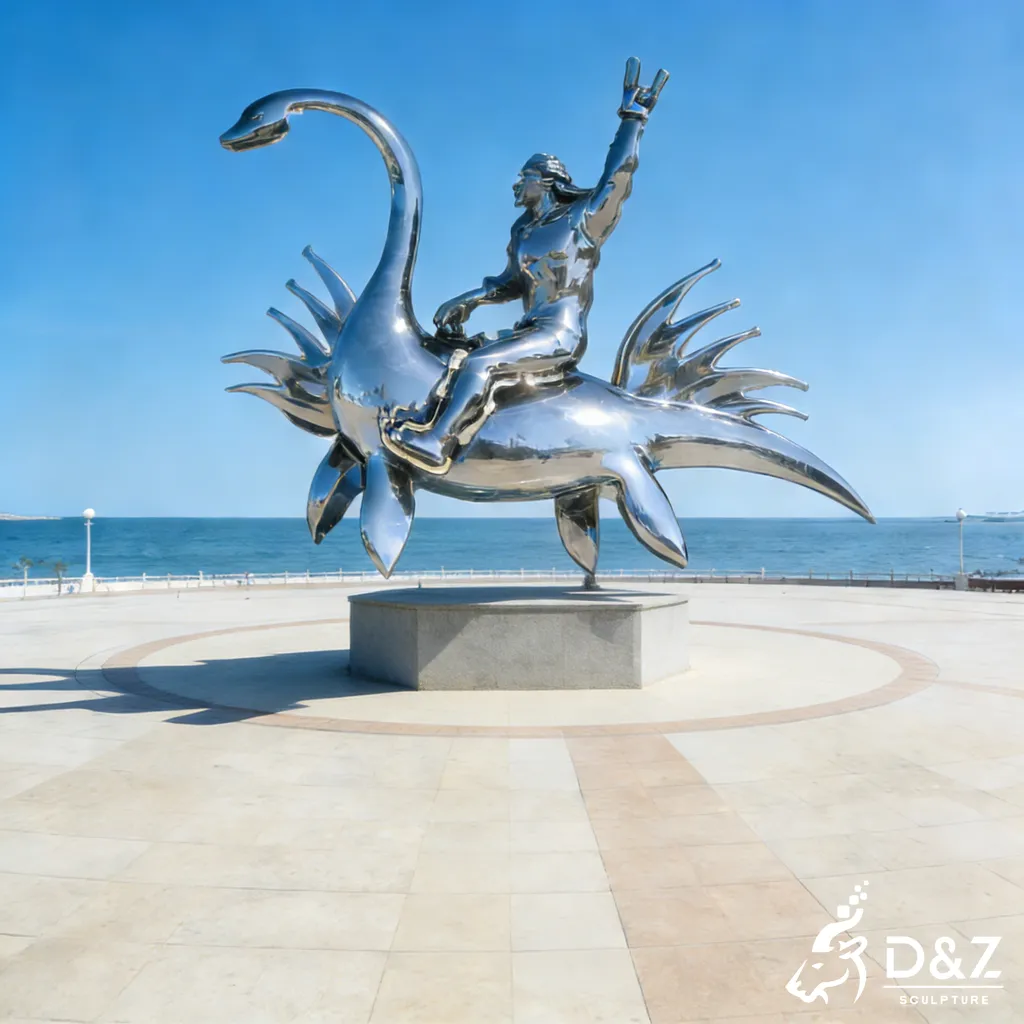 Large Metal Sea Loch Ness Monster Sculpture for Coast DZN508-6 Large Metal Sea Loch Ness Monster Sculpture for Coast DZN508-6