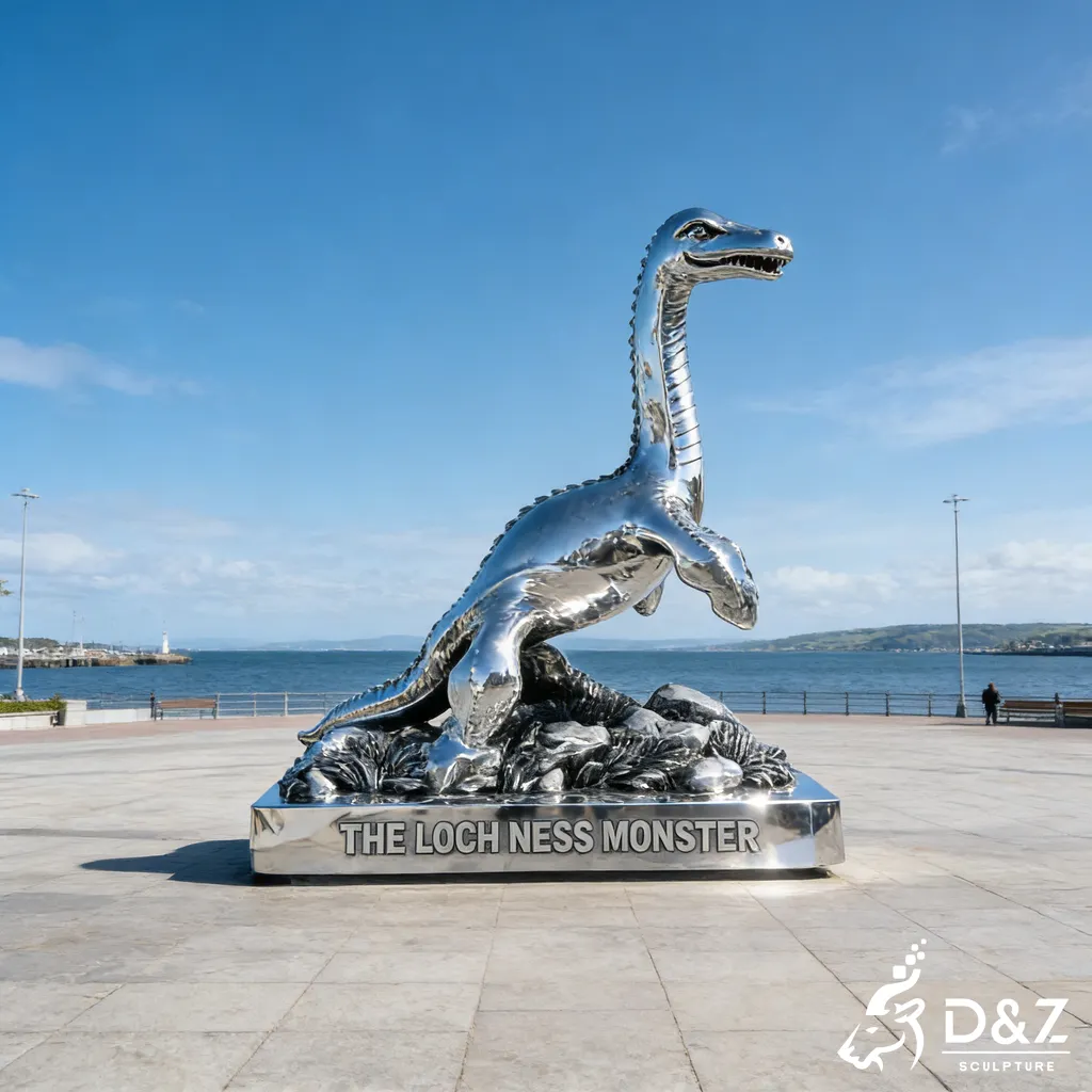 Large Metal Sea Loch Ness Monster Sculpture for Coast DZN508-1 Large Metal Sea Loch Ness Monster Sculpture for Coast DZN508-1