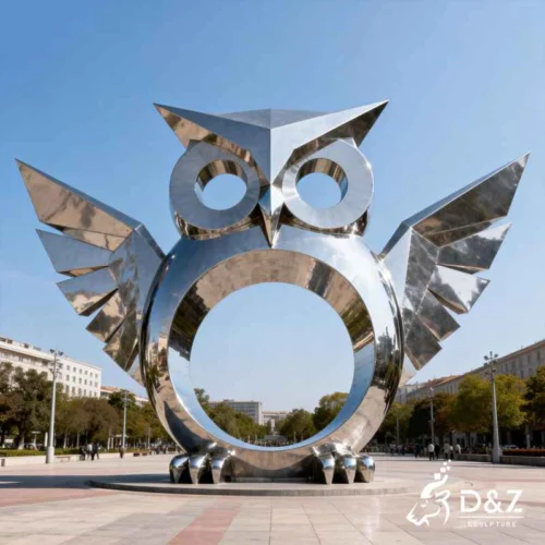 modern owl sculpture