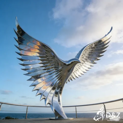 Outdoor Metal Large Seagull Statue Ornament for Sale DZN552-1
