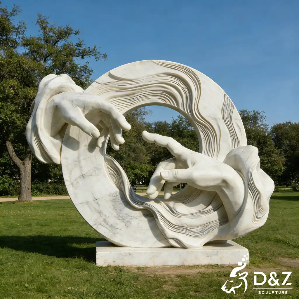 White Marble Hand Sculpture Inspired Creation of Adam DZN569-8 White Marble Hand Sculpture Inspired Creation of Adam DZN569-8