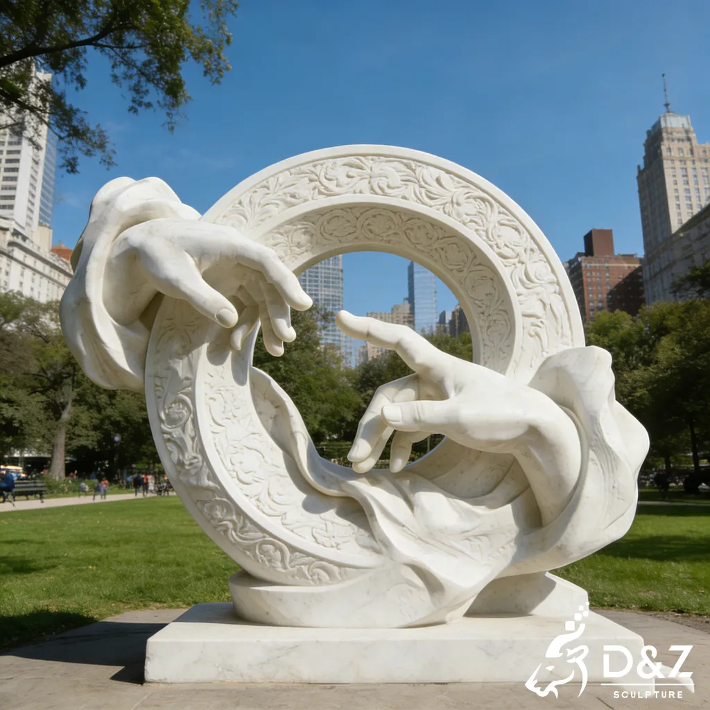 White Marble Hand Sculpture Inspired Creation of Adam DZN569-2 White Marble Hand Sculpture Inspired Creation of Adam DZN569-2