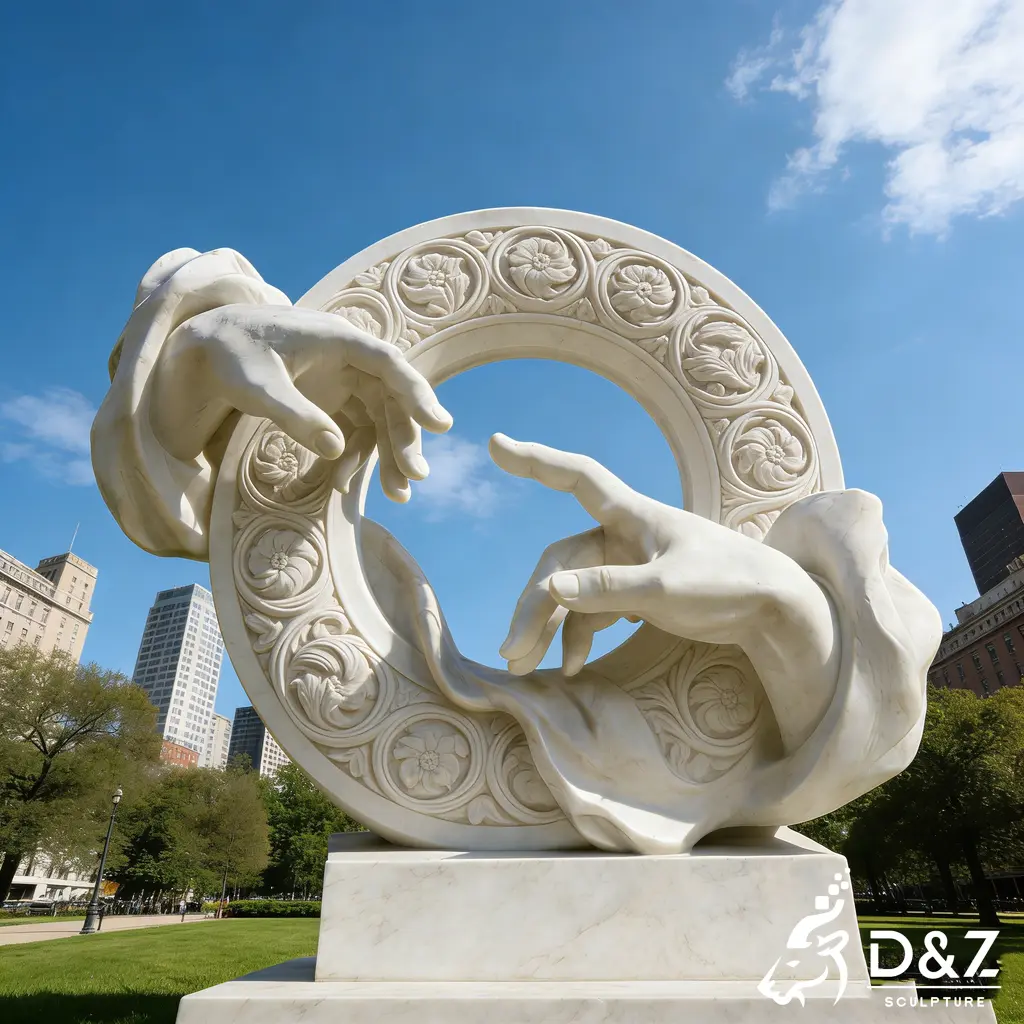 White Marble Hand Sculpture Inspired Creation of Adam DZN569-4 White Marble Hand Sculpture Inspired Creation of Adam DZN569-4