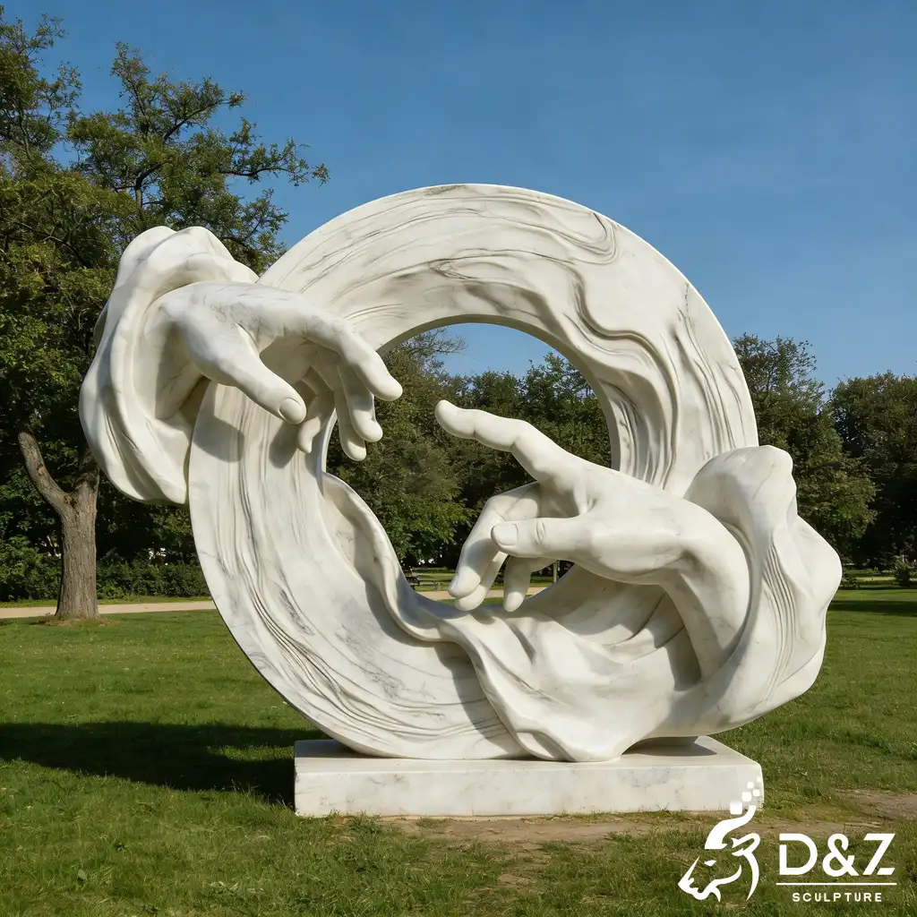 White Marble Hand Sculpture Inspired Creation of Adam DZN569-6 White Marble Hand Sculpture Inspired Creation of Adam DZN569-6