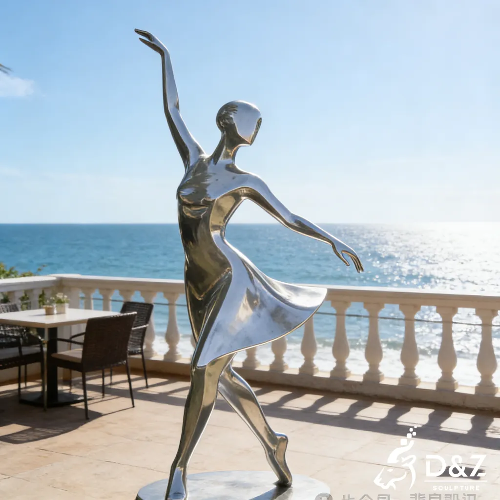 Abstract Dancer Sculpture Modern Metal Ballet Dance Art Deco DZN567-6 Abstract Dancer Sculpture Modern Metal Ballet Dance Art Deco DZN567-6