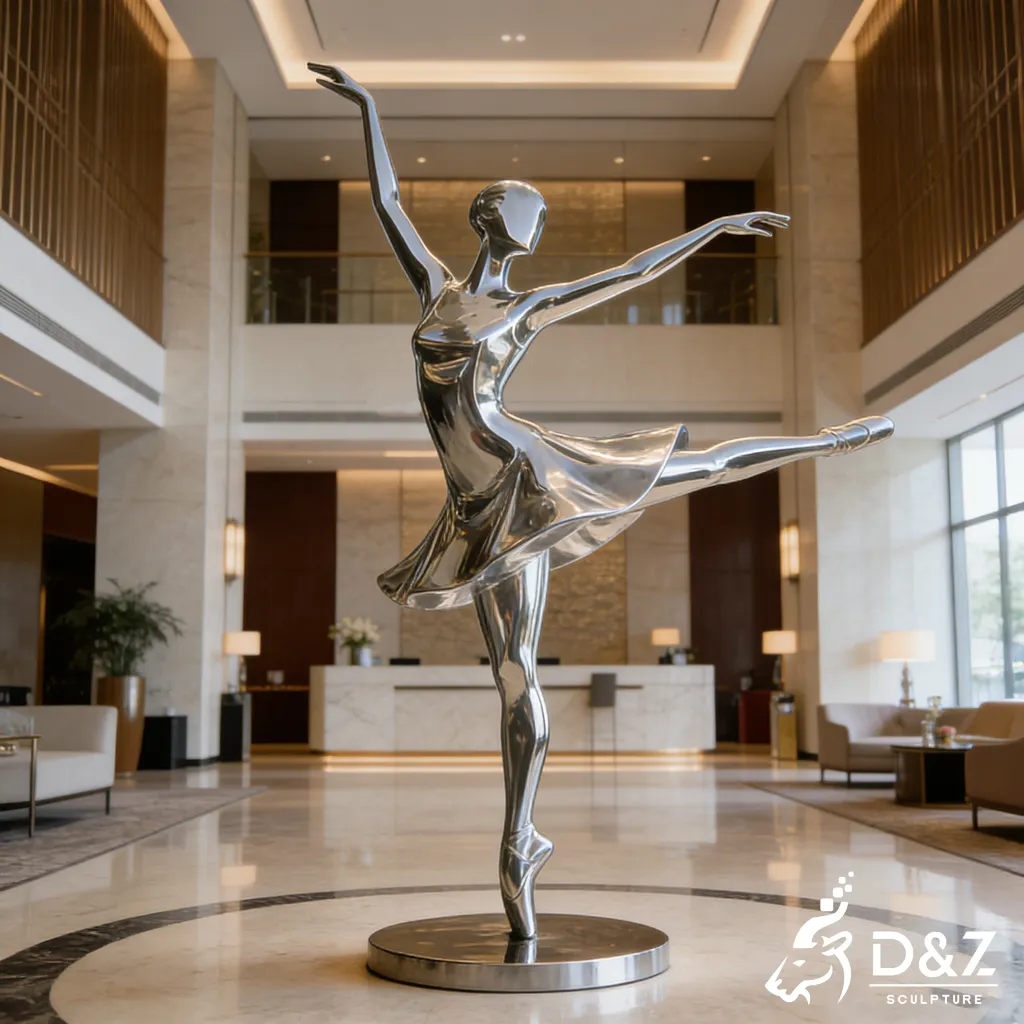 Abstract Dancer Sculpture Modern Metal Ballet Dance Art Deco DZN567-8 Abstract Dancer Sculpture Modern Metal Ballet Dance Art Deco DZN567-8