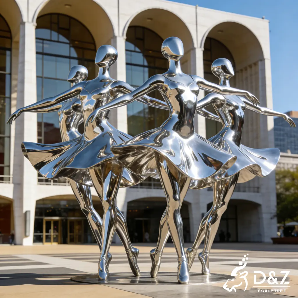 Abstract Dancer Sculpture Modern Metal Ballet Dance Art Deco DZN567-2 Abstract Dancer Sculpture Modern Metal Ballet Dance Art Deco DZN567-2