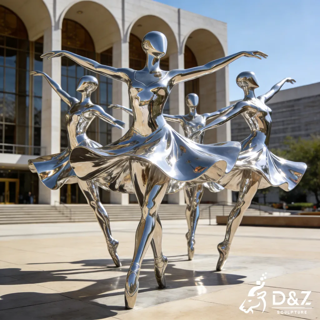 Abstract Dancer Sculpture Modern Metal Ballet Dance Art Deco DZN567-3 Abstract Dancer Sculpture Modern Metal Ballet Dance Art Deco DZN567-3