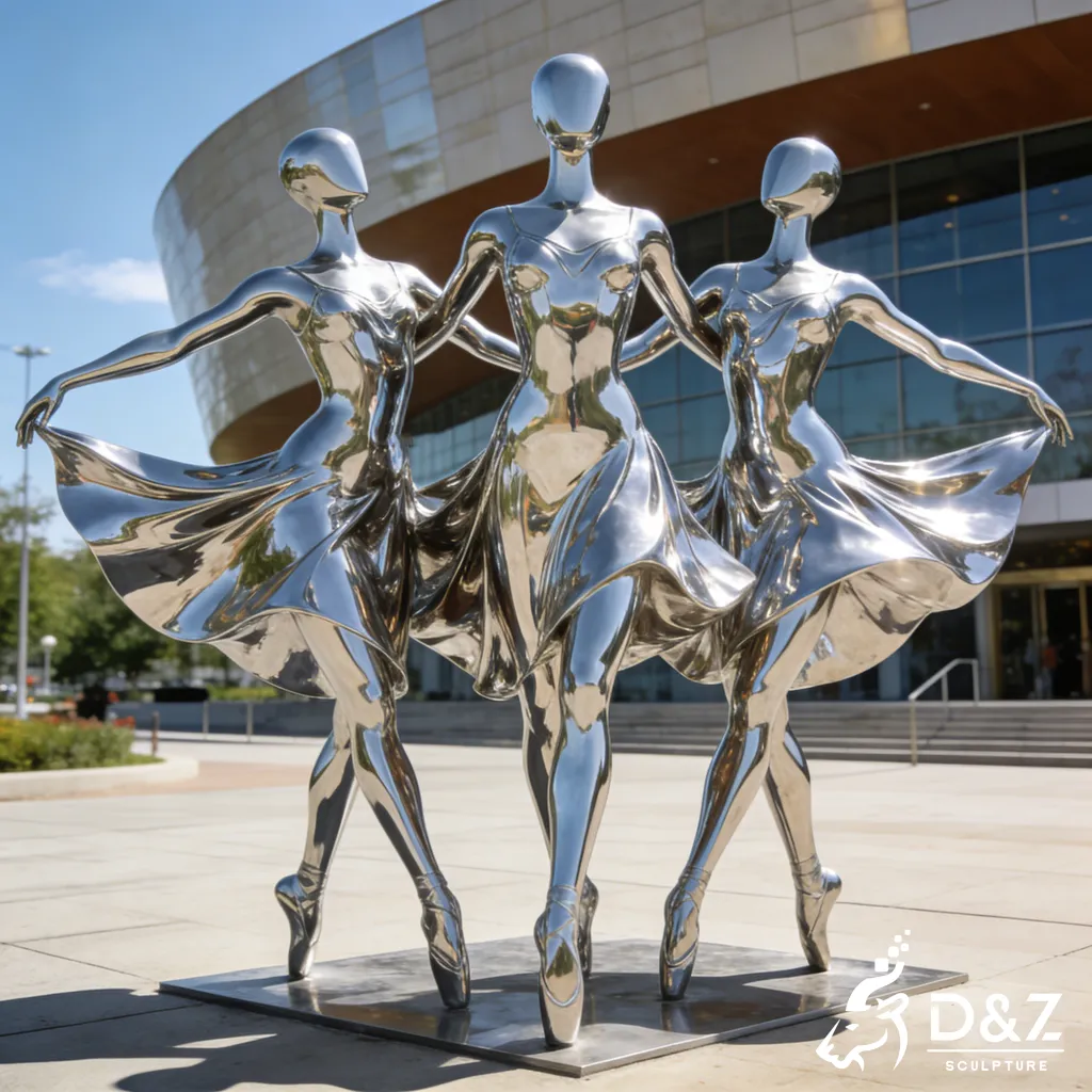 Abstract Dancer Sculpture Modern Metal Ballet Dance Art Deco DZN567-4 Abstract Dancer Sculpture Modern Metal Ballet Dance Art Deco DZN567-4