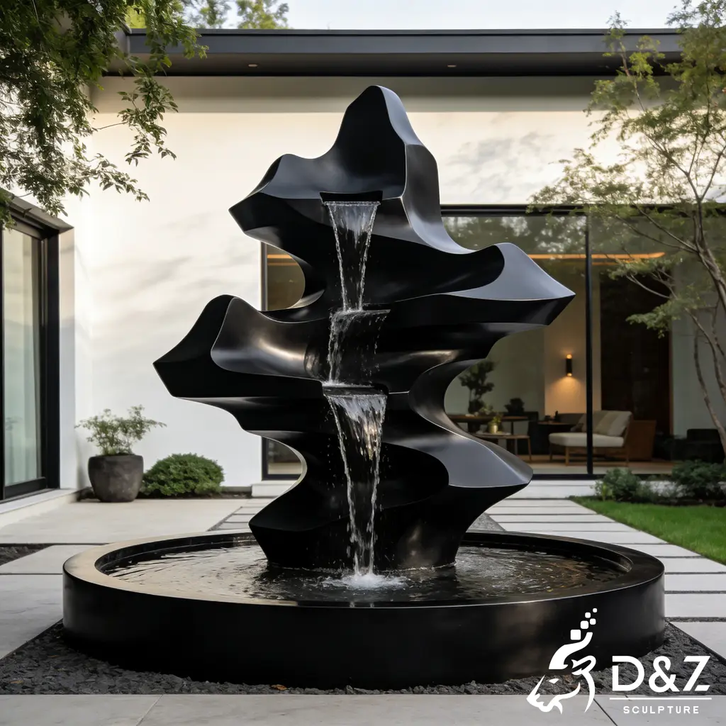 Outdoor Modern Metal Rockery Water Fountain for Backyard DZN560-1