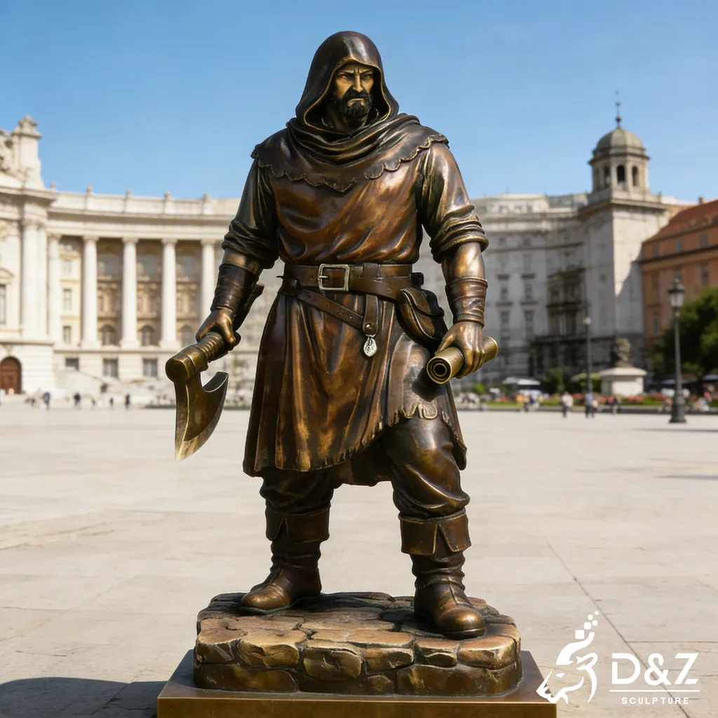 Bronze Medieval Executioner Warrior Sculpture Art DZN468-4 Bronze Medieval Executioner Warrior Sculpture Art DZN468-4