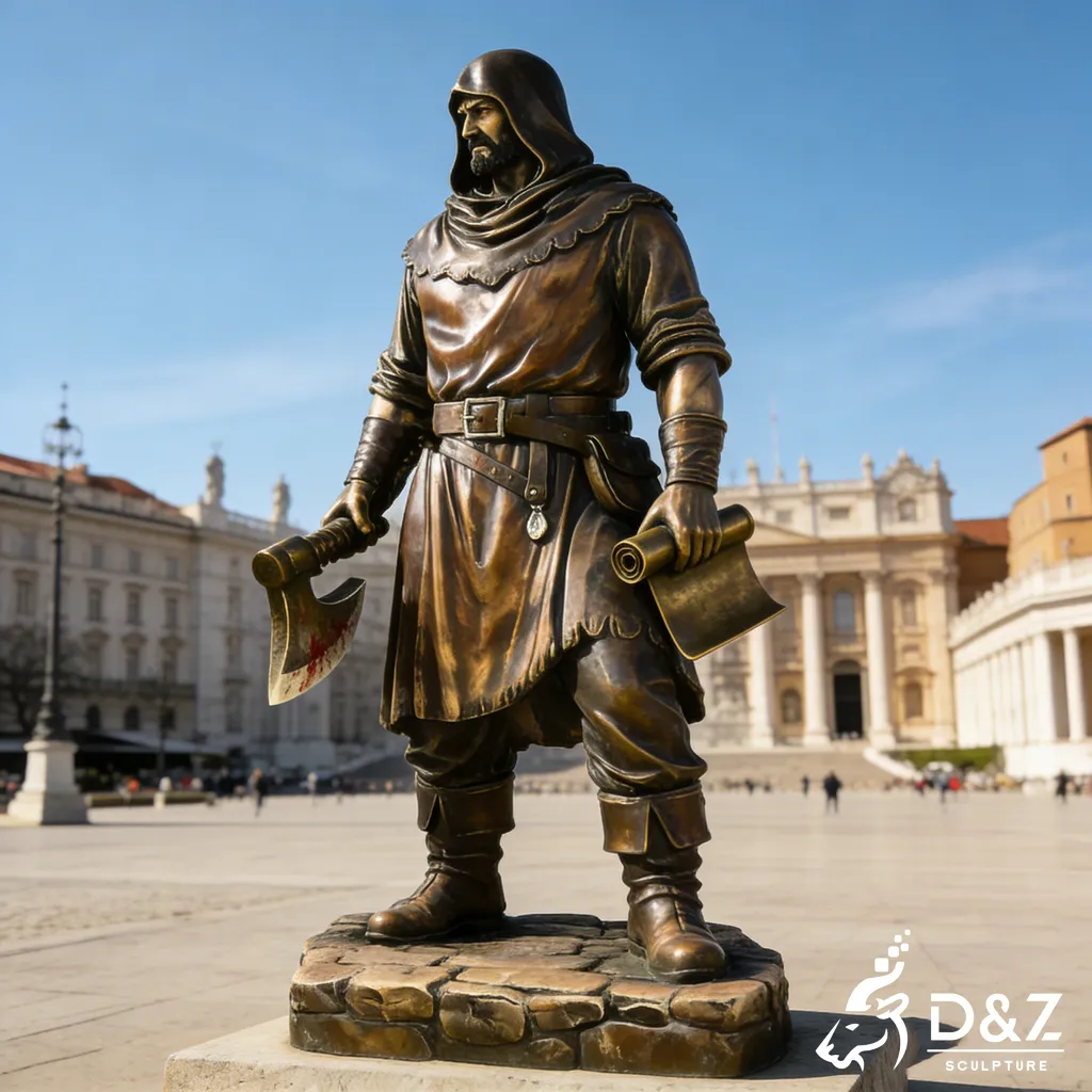 Bronze Medieval Executioner Warrior Sculpture Art DZN468-6 Bronze Medieval Executioner Warrior Sculpture Art DZN468-6