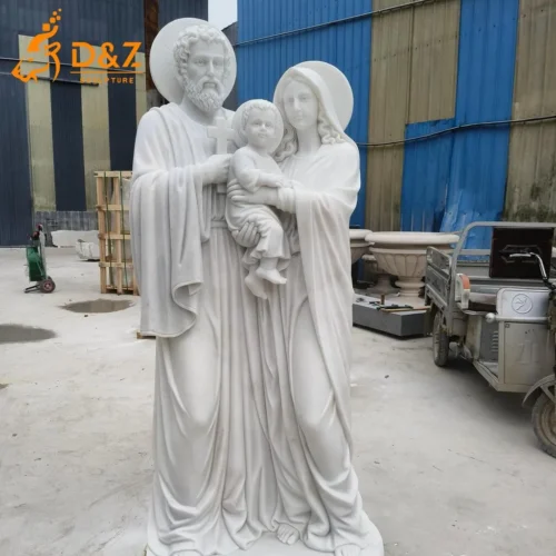 Large Marble Holy Family Sculpture Outdoor Religious Art DZN575-2