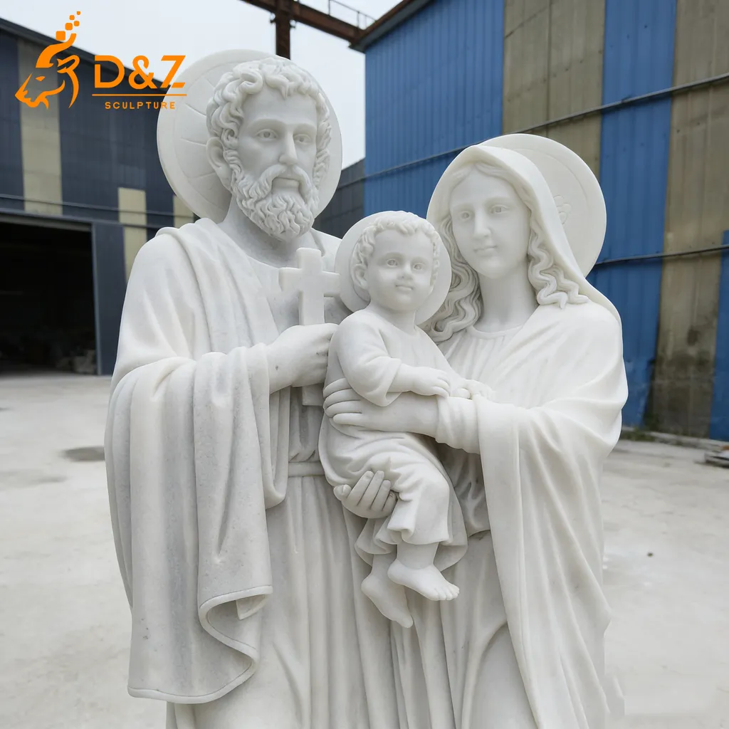 Large Marble Holy Family Sculpture Outdoor Religious Art DZN575-6 Large Marble Holy Family Sculpture Outdoor Religious Art DZN575-6