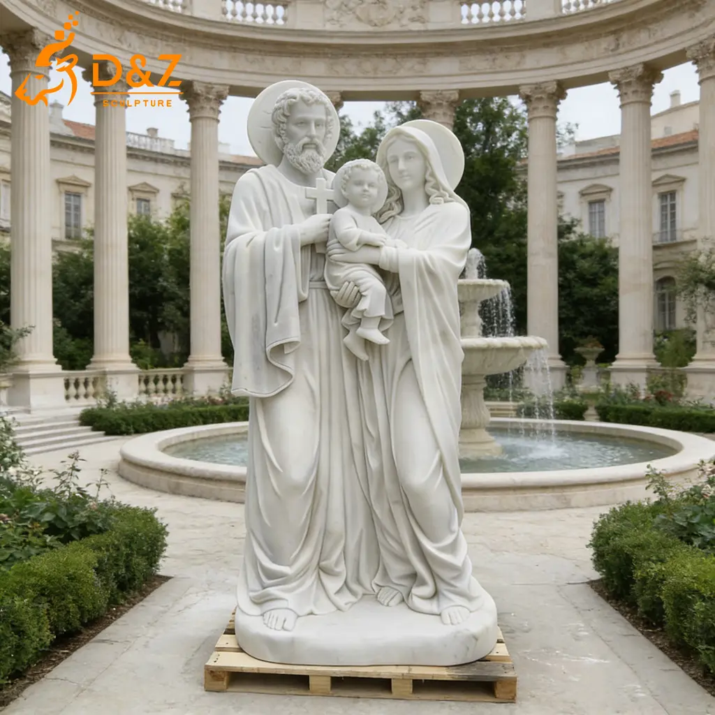 Large Marble Holy Family Sculpture Outdoor Religious Art DZN575-7 Large Marble Holy Family Sculpture Outdoor Religious Art DZN575-7